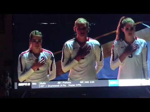 Antolena Damico NCAA Volleyball ESPN National Anthem 