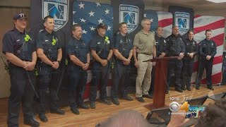 Officers Awarded For Saving Man From Burning Car: 'He Was Still Alive'