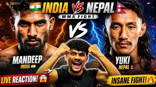 India 🇮🇳 vs Nepal 🇳🇵 MMA Fight | My Live Reaction 😱🔥Nawaraj mma