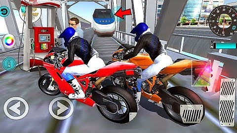 Super BIKE VS Bullet Train - 3d driving class game video - bike vs train game - bike race - game