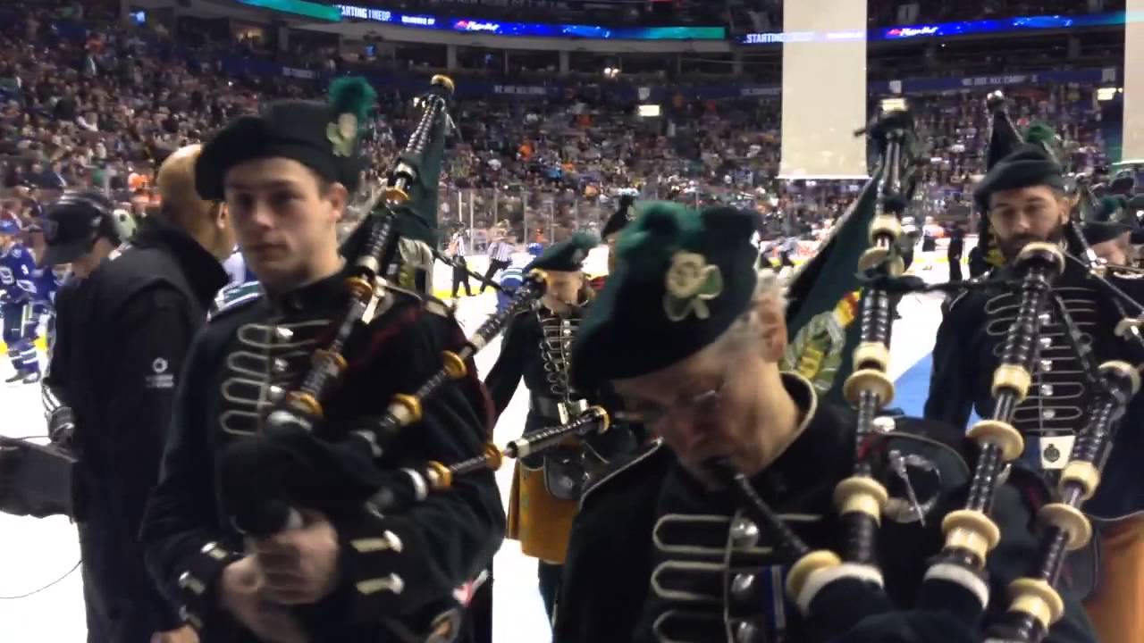 BCR Irish Pipes and Drums leaving the ice YouTube