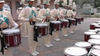 2009 DCI Open Class Finals Week   Teal Sound Battery in the Lot   Pro Mark Drumsticks  The World s Finest Sticks™