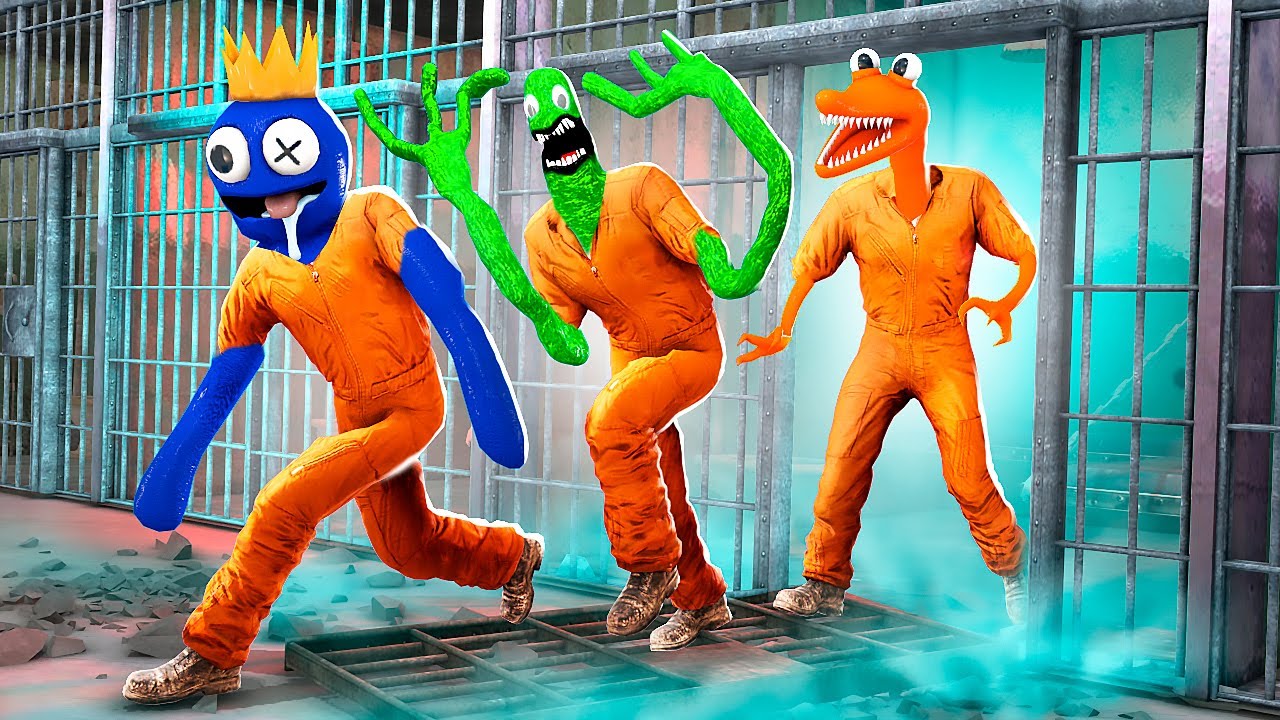 РАДУЖНЫЕ ДРУЗЬЯ СБЕЖАЛИ! ОПАСНЫЕ МОНСТРЫ НА СВОБОДЕ! ПОБЕГ ИЗ ТЮРЬМЫ В Garry`s Mod