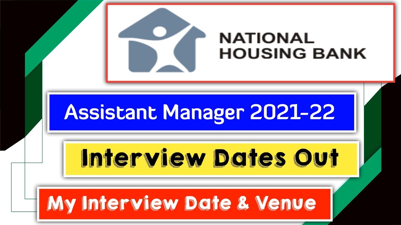 NHB Assistant Manager 2021-22 Interview Date Out
