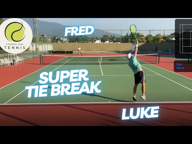Tennis Super Tie Break With Fred & Luke (Federer and Agassi Lookalikes!) 