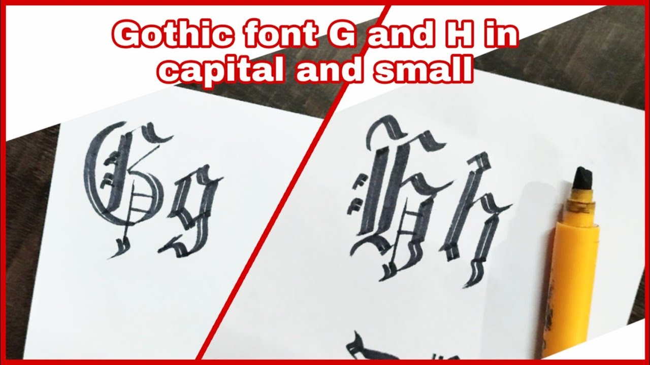 Gothic calligraphy for beginners | gothic letters g and h | learn ...