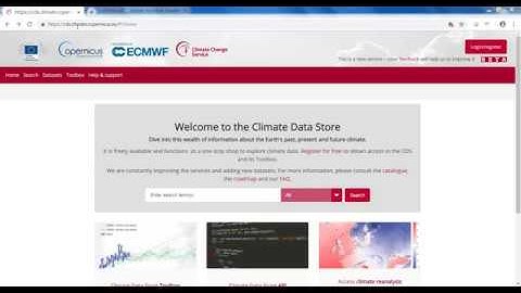 Introduction to the Climate Data Store and Toolbox - Registration and login