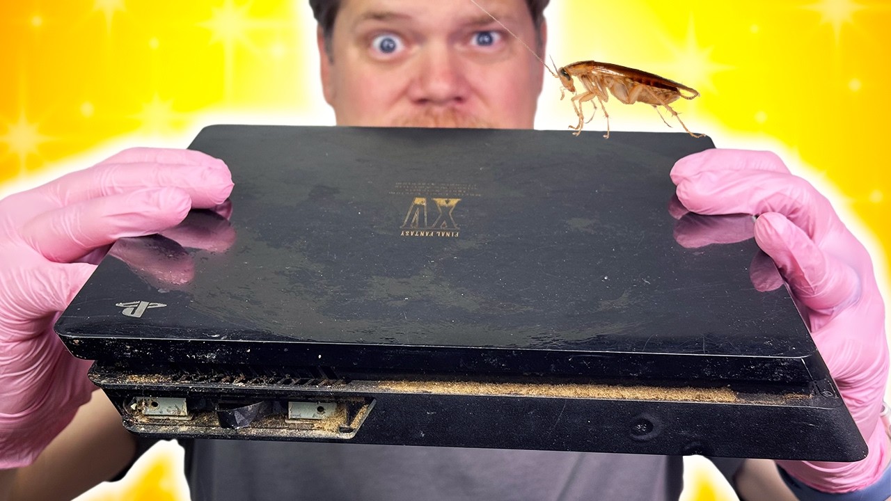 DISGUSTING Bug Infested PS4 Slim - Let's Clean It!
