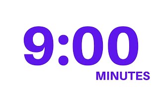9 Minute -  Simple Countdown Timer - Purple Numbers