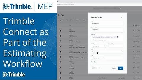 Trimble Connect as Part of the Estimating Workflow