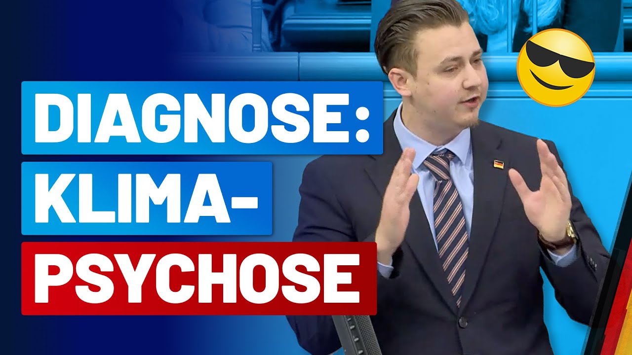 Manuel Krauthausen stellt Grünen Diagnose: Klimapsychose! - AfD-Fraktion im Bundestag