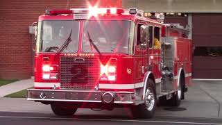 Long Beach Fire Dept. Engine 2 Responding