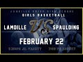 Lamoille vs spaulding  jvv high school girls basketball  22224