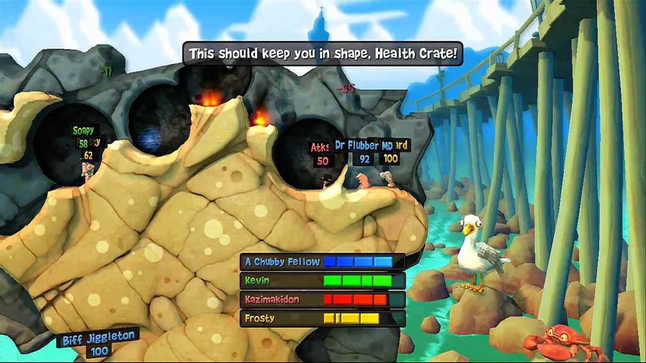 Lets Play Worms Revolution Episode 1 - The Chilly, The Silly, The Sound and The Round