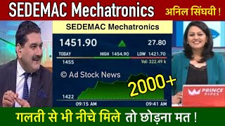 Sedemac Mechatronics Share Latest News,Anil Singhvisedemac Share Latest News