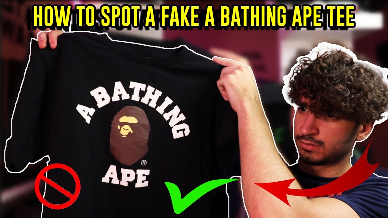 HOW TO SPOT A FAKE A BATHING APE TEE! | REALLY SIMPLE! - YouTube