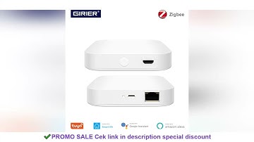 Tuya ZigBee 3.0 Smart Hub, Wireless/Wired Gateway Bridge for App Voice Remote Control, Works with Al