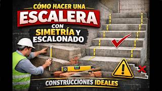 Como Elaborar una Escalera con Simetría y Escalonado | CONSTRUCCIONES IDEALES