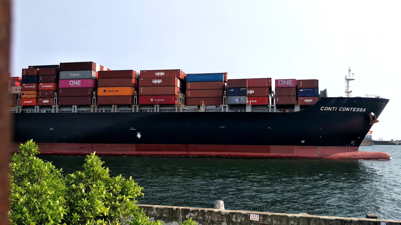 伯爵夫人CONTI CONTESSA (高明貨櫃碼頭108-S2出港) 船籍葡萄牙 航線NORTH AMERICA EAST COAST LOOP 1