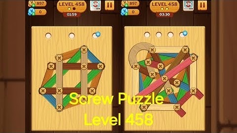 Screw Puzzle: Wood Nut & Bolt - Level 458