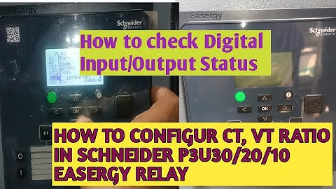 Configuration of CT, PT Ratio in Schneider Easergy P3U30/P3U20/P3U10 Relay #oc #earthfault #voltage