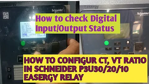 Configuration of CT, PT Ratio in Schneider Easergy P3U30/P3U20/P3U10 Relay #oc #earthfault #voltage
