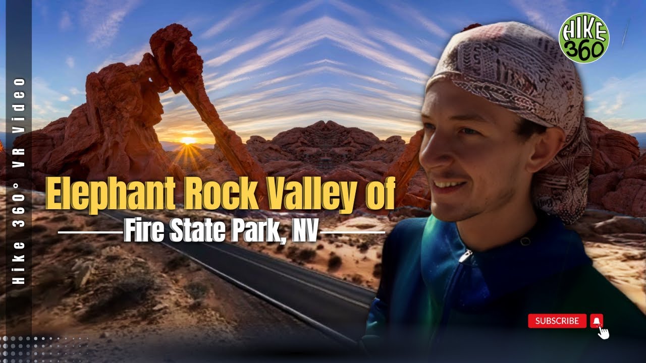 Hiking to Elephant Rock Valley of Fire State Park, NV (Hike 360° VR Video)