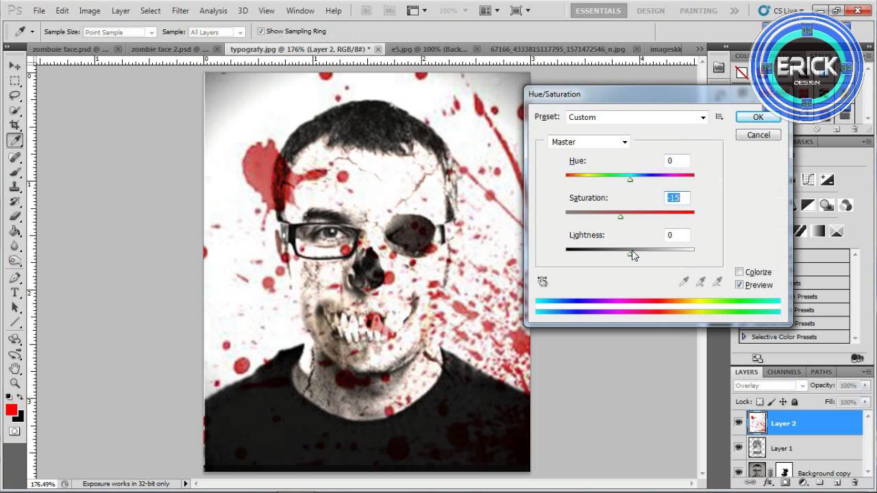 Photoshop Making  Zombie Face With Photoshop