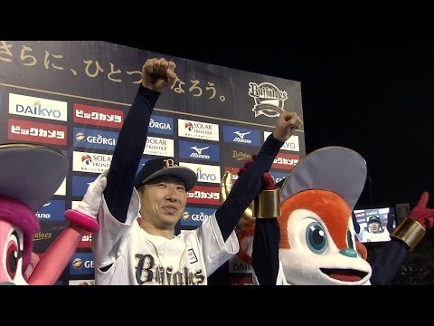 【プロ野球パ】エース対決に勝利！金子千尋のヒーローインタビュー 2014/05/23 Bs-C