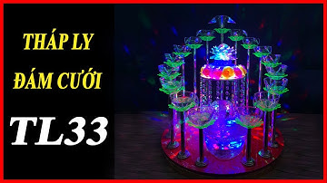 Tháp ly rót rượu đám cưới đẹp - Tháp rượu cưới TL33 | abshop