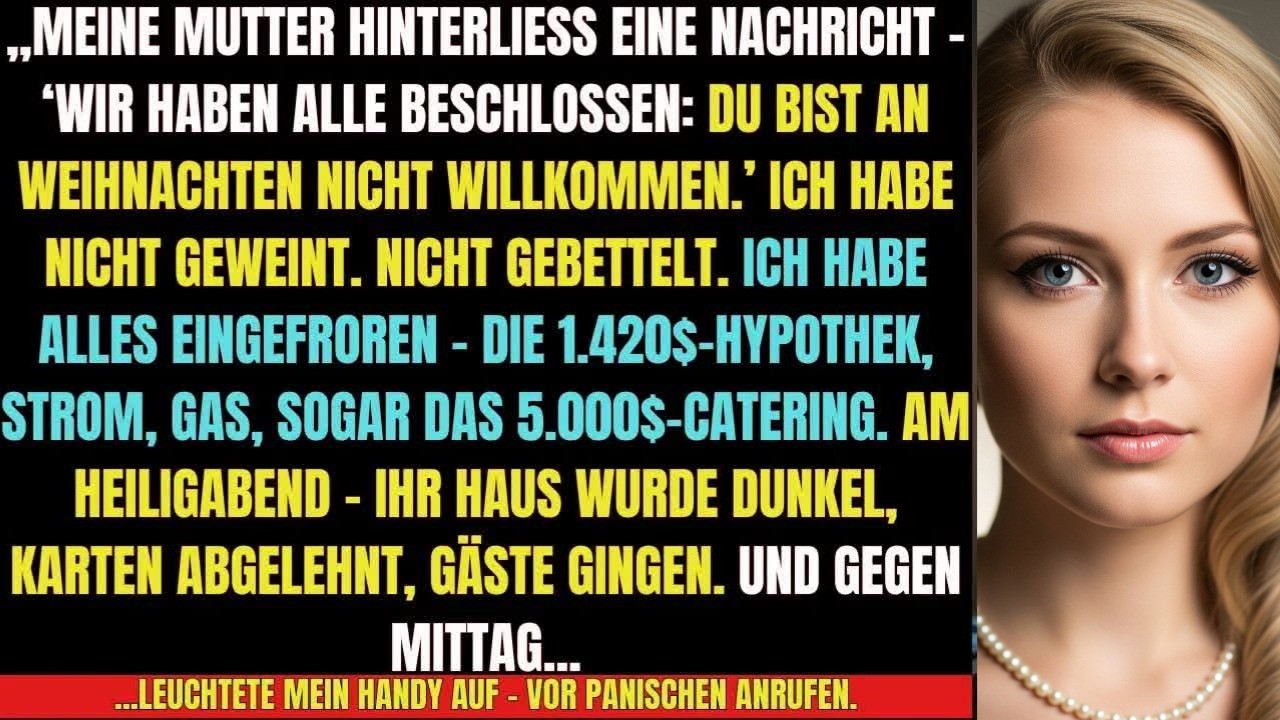 Ich fror jedes Konto ein… und ihre Welt brach an Weihnachten zusammen