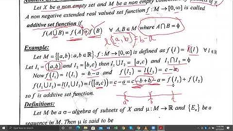 Measures | Set Function | Additive Set Function and Related Types