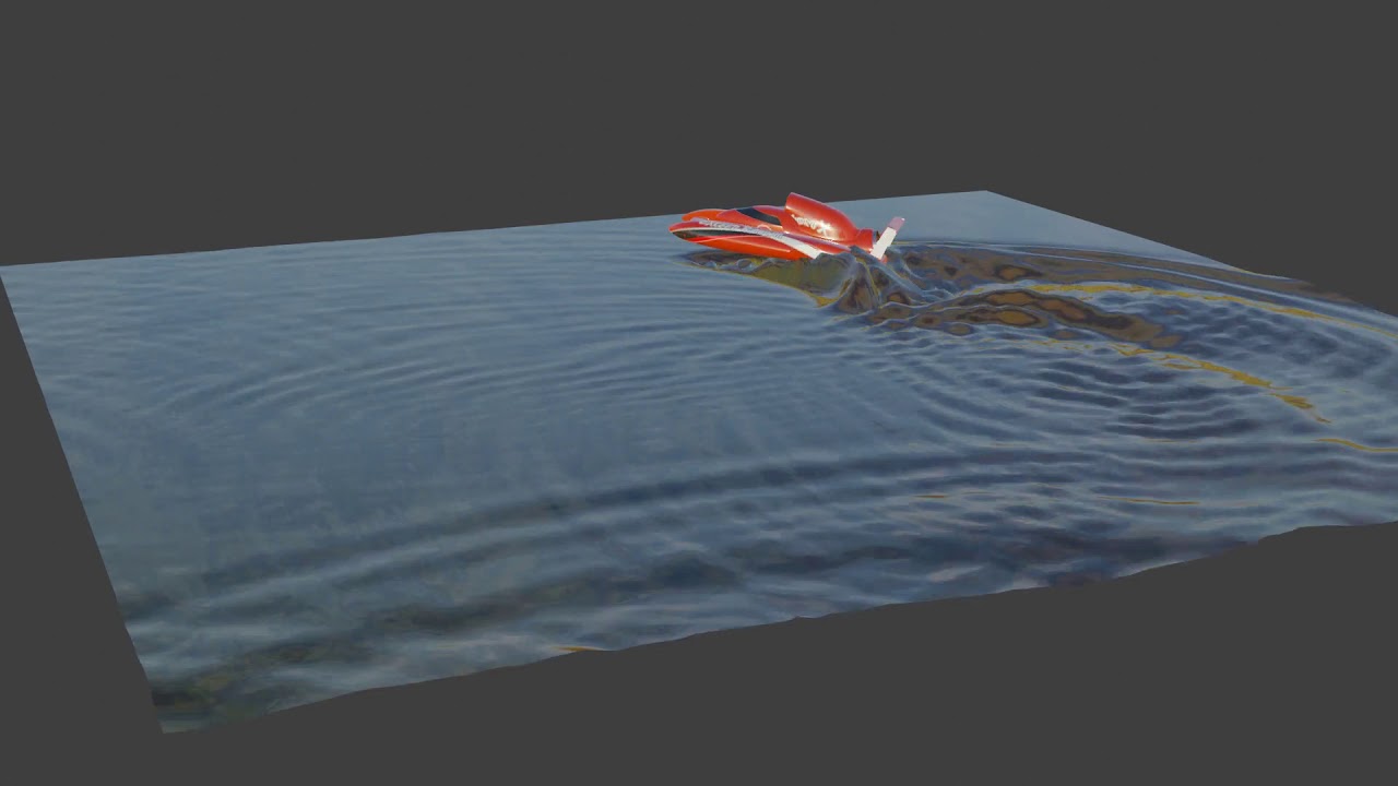 speed boat simulation in blender 2.8 YouTube