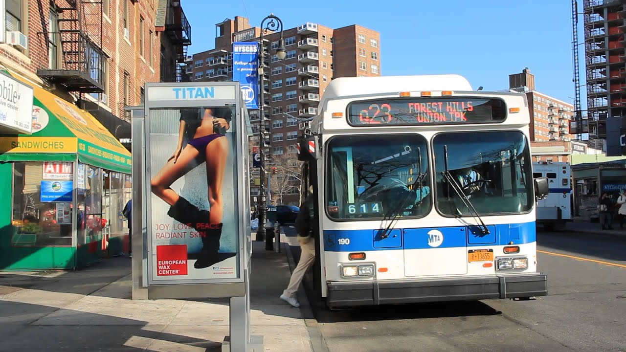 MTA Bus Co C40LF [190] Q23 at 71st Ave & Queens Blvd YouTube