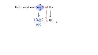 [Percentage ] Find the value of 66 2/3% of 54 s.