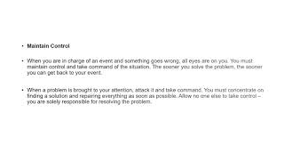What to Do If Your Event Goes Wrong?