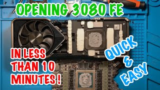 How to open 3080 FE Founders Edition in LESS THAN 10 MINUTES! EASY for thermal pads replacement/fix!