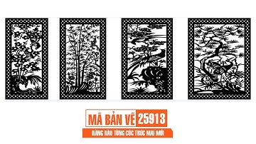 Mã bản vẽ 25913. Hàng rào tùng cúc trúc mai mới | Thuviencnc.vn