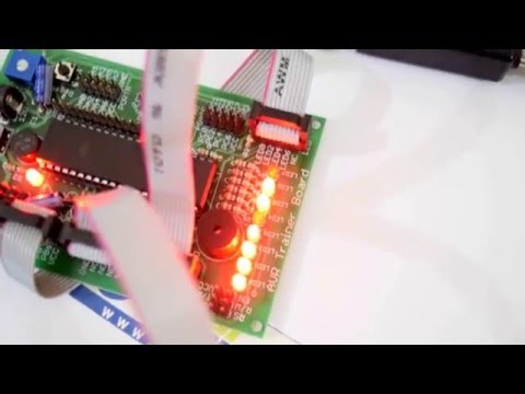 AVR ATmega32 Microcontroler to PC Communication with LED Display by ABLab Solutions