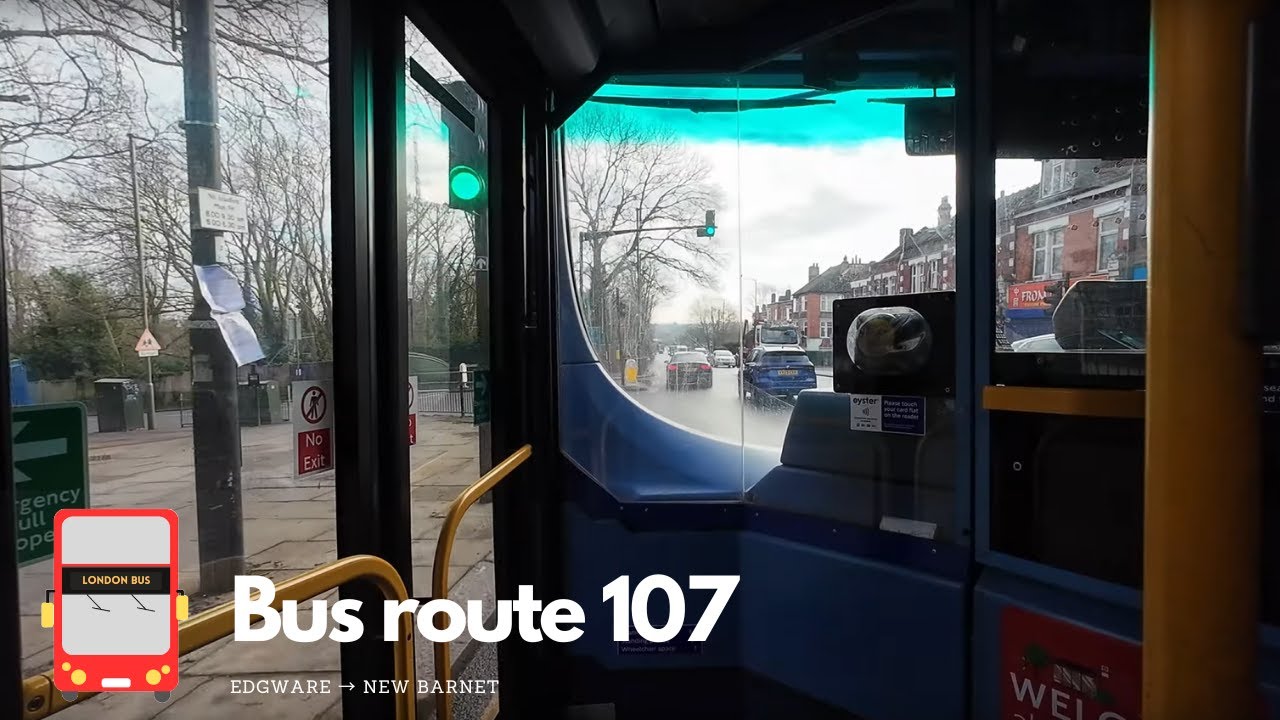 🚌 107 Full bus route (Edgware - New Barnet)
