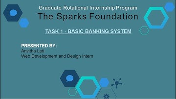 Basic Banking System | Web Development | TASK 1| GRIPJULY21 | THE SPARKS FOUNDATION