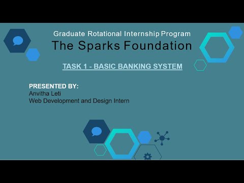 Basic Banking System | Web Development | TASK 1| GRIPJULY21 | THE SPARKS FOUNDATION