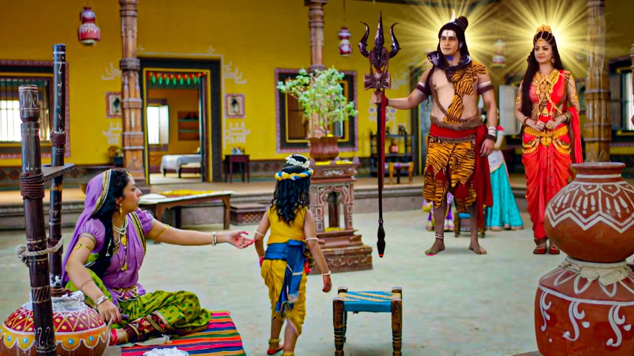 मैया का हाथ छुड़ाकर शिव-पार्वती की ओर भागे नटखट कान्हा! - YASHOMATI MAIYYA KE NANDLAL | Krishna