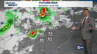Daily rain chances | Timing when you may see some storms in Indiana Monday evening