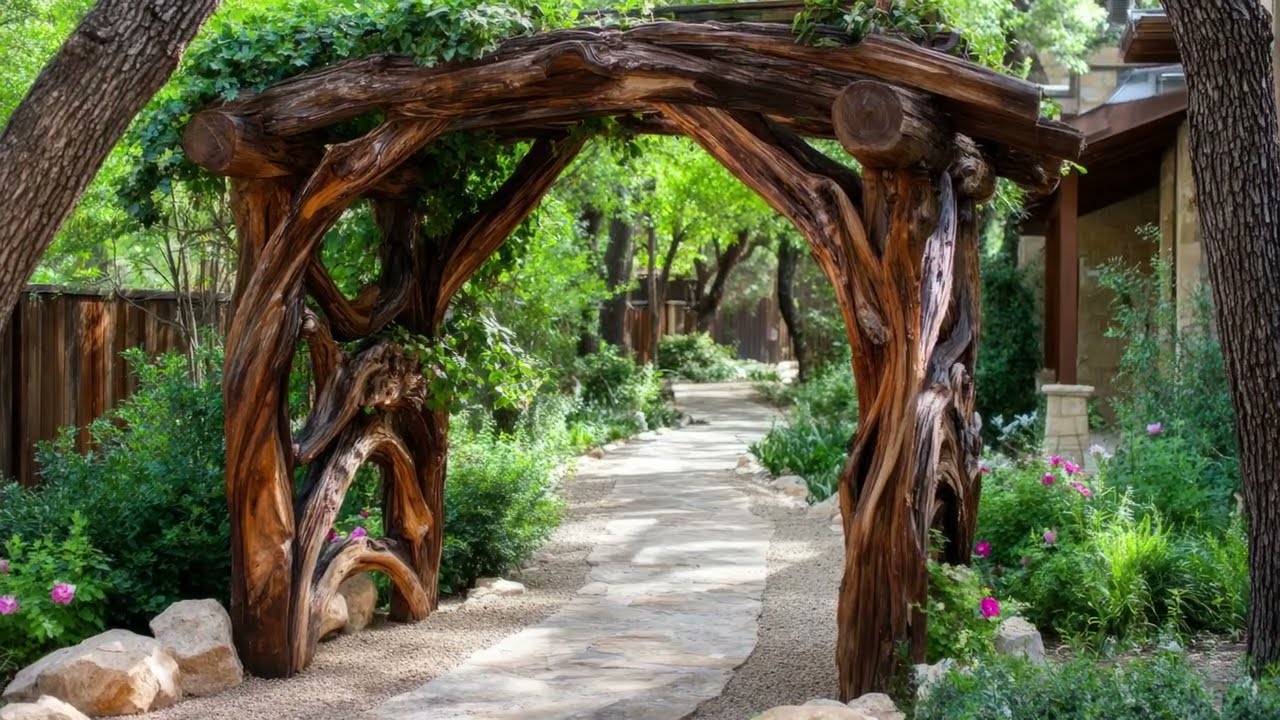 DIY Rustic Garden Decor Using Branches That Looks Expensive but Costs Nothing