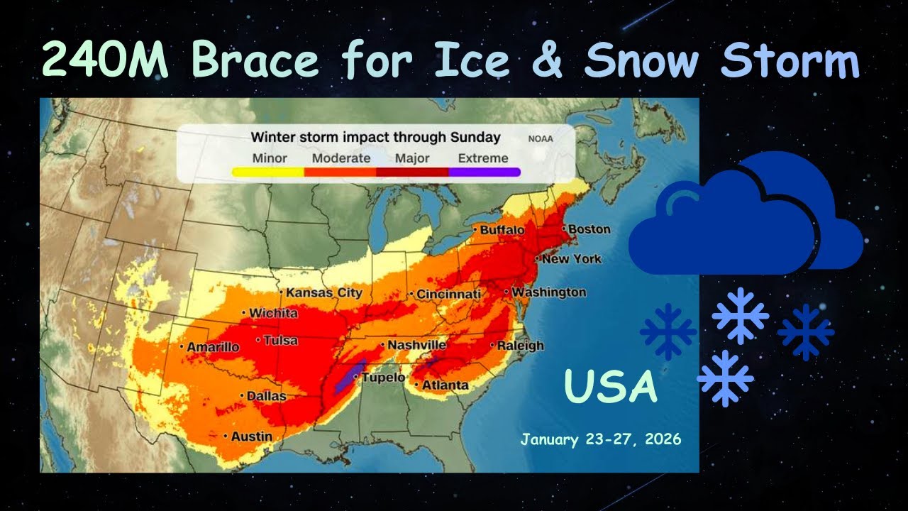240M Brace for Ice & Snow Storm: South to Northeast of USA #facts #news ...