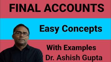 Final Accounts With Example. by Dr. Ashish Gupta