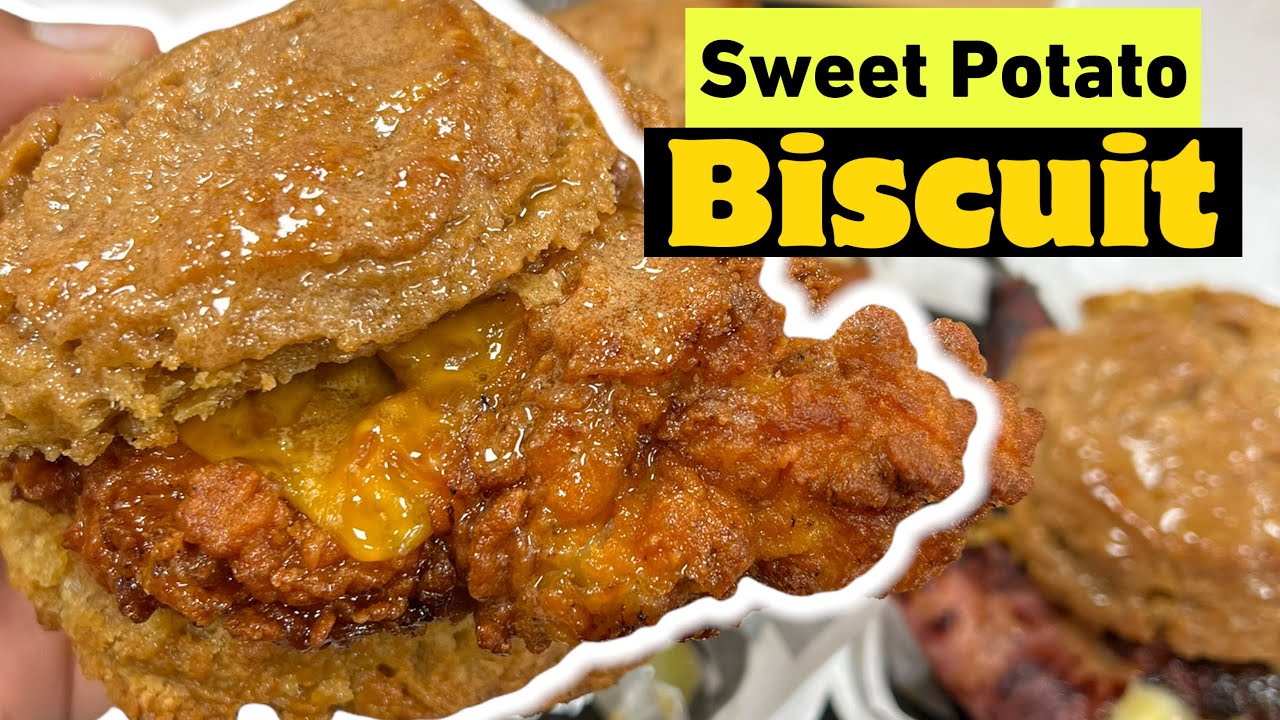 A Sweet Potato biscuit breakfast sandwich to die for at The Better Box!