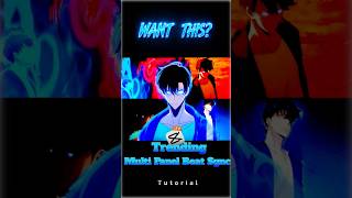 Multi Panel Beat Sync Tutorial #capcut #tutorial #animeedit
