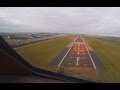 KLM Boeing 747-400F Landing Amsterdam Sunset, Cockpit Nose View